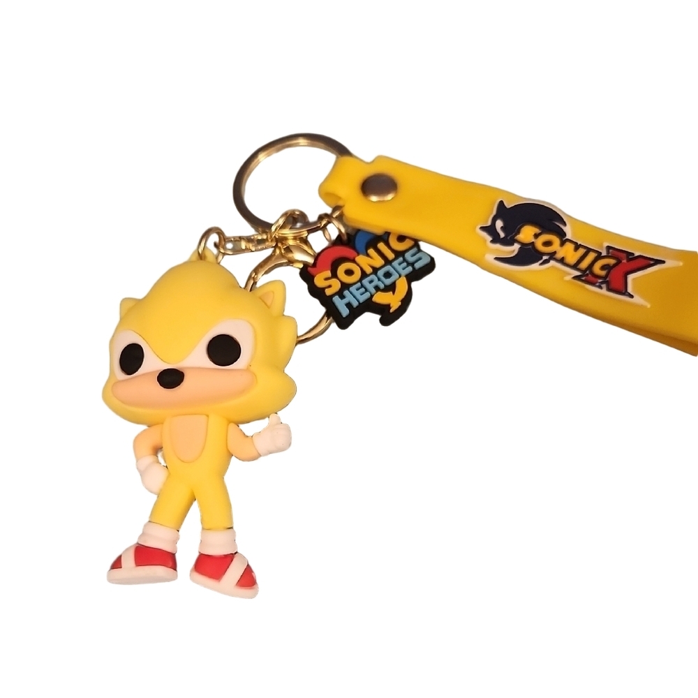 3/$18 Sonic Heroes Keychain with Yellow Strap
